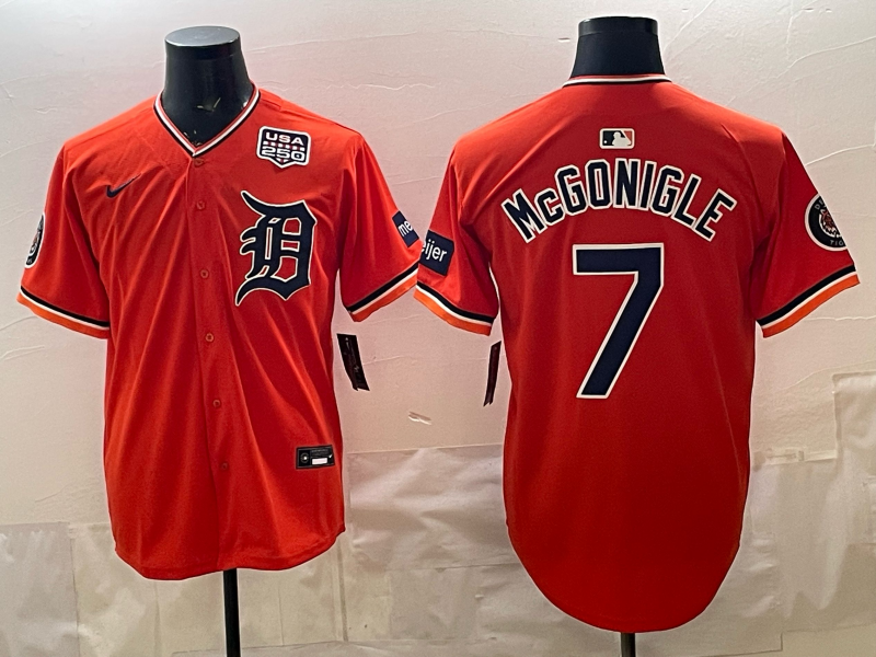Men Detroit Tigers #7 McGonigle orange Nike 2026 MLB Jersey 0401001